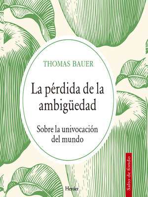 cover image of La pérdida de la ambigüedad